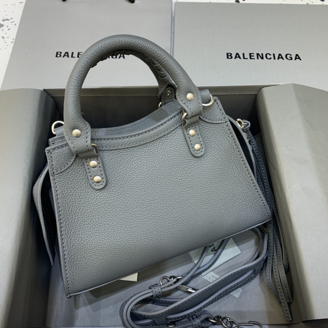 Balenciaga Neo Classic Mini Handbag Shoulder Bag Gray